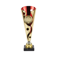 31cm Red & Gold Plastic Cup on Marble (V202)