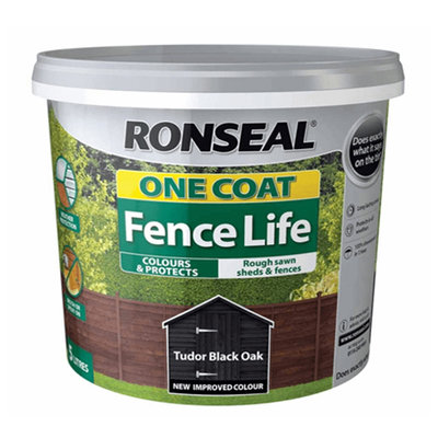 Ronseal Fence Life One Coat - Tudor Black  5L