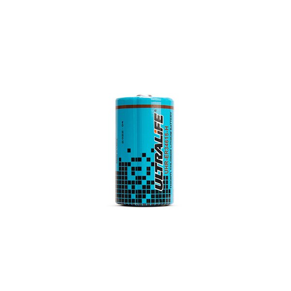 ER34615 3.6V lithium battery SATEL front view cylindrical cell   