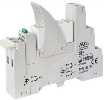 Push-in Interface Relay 24VAC 2CO Socket Mount Relay 97x15.9x75.8mm