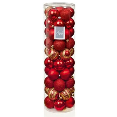 Multi Finish Balls Bauble 50 Piece - 60mm