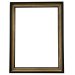 Vega 80x105cm Black Gold Bevelled Mirror