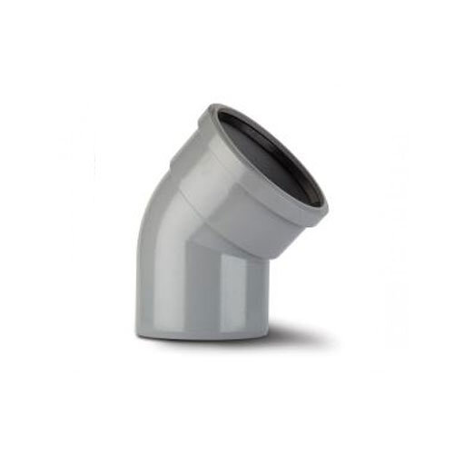 4" Soil Bend (Single Collar) 45° Grey