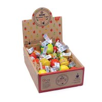 Wooden Spinning Tops Fruits CDU of 24