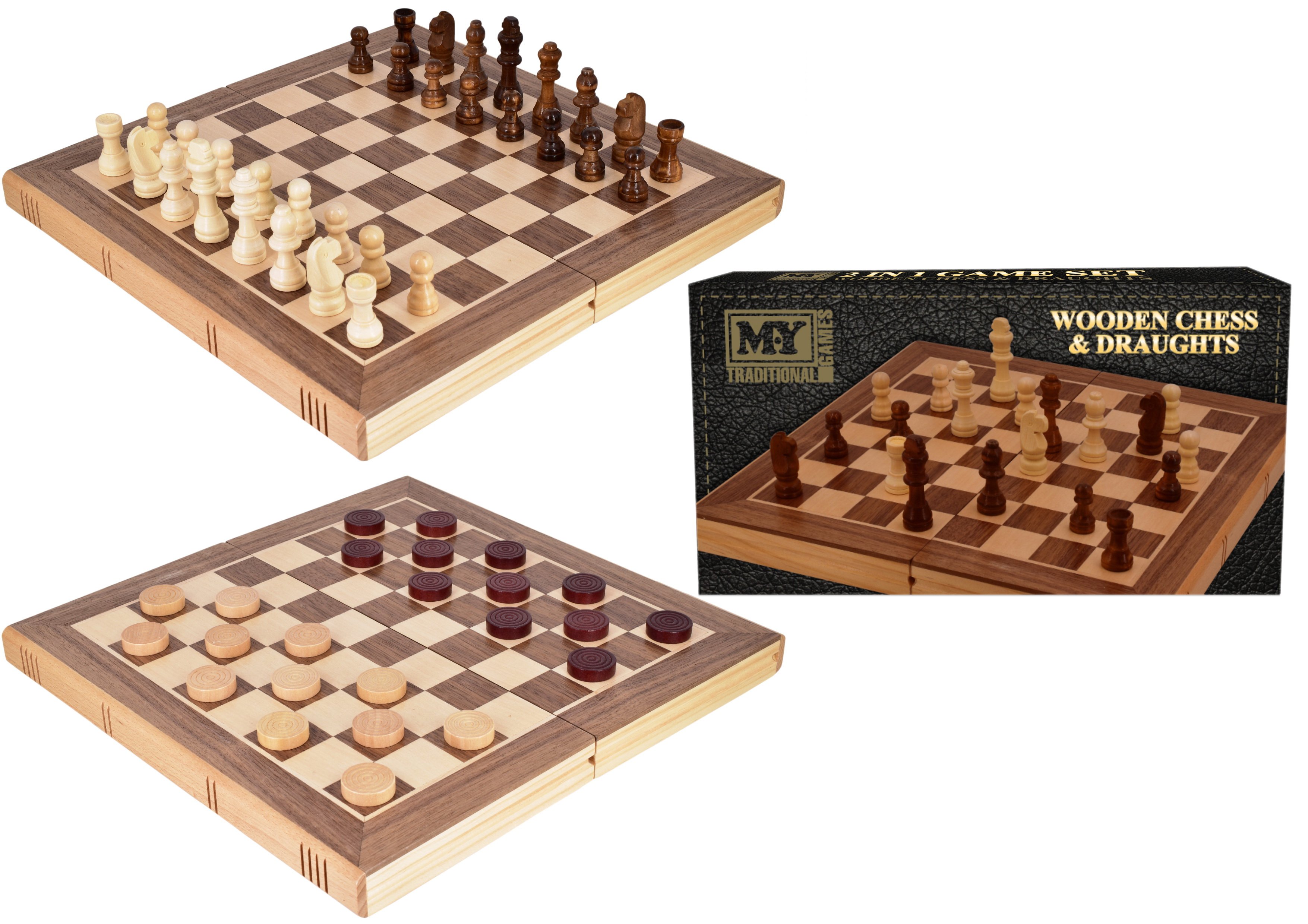 Wooden Chess And Draughts