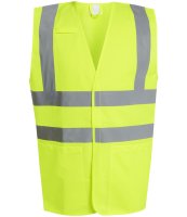 REGATTA HI-VIS VEST WITH POCKETS VELCRO FASTEN