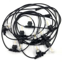 Tezla 15M Linkable 25 Light 0.6M Spacing Festoon Kit c/w Vintage LED Lamps