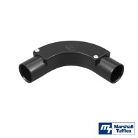 MT 20mm Round Conduit - Inspection Elbow Black