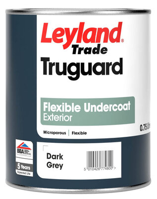 Leyland Truguard Exterior Undercoat Paint Dark Grey 750ml