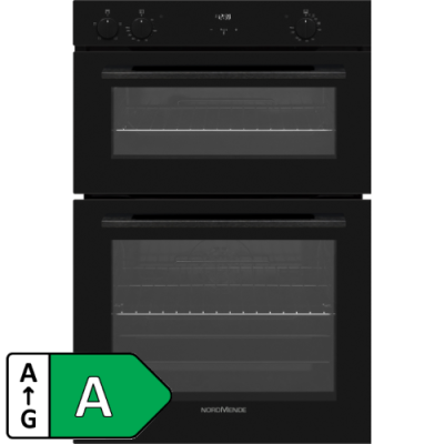 Nordmende Built-In Double-Oven And Grill Black Glass | DOI326BL