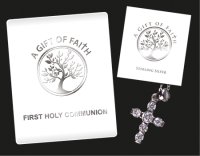 Communion Sterling Silver Cross Necklet   (C69165)