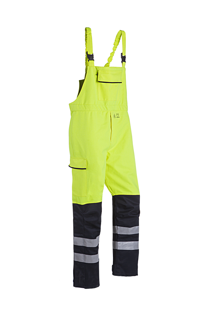 PEDLEY HI-VIS BIB & BRACE WITH ARC PROTECTION CL 2