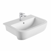 Tucker French Maidstone 560mm Semi Countertop Standard Depth Basin One Taphole White