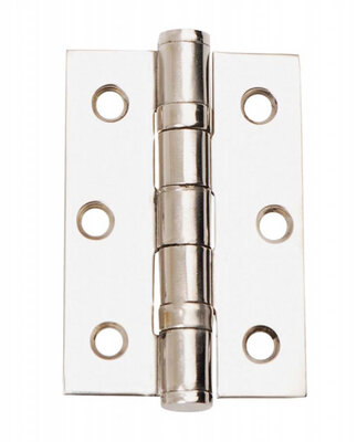 Ball Bearing Butt Hinges 76x51mm Polished Stainless Steel Pk of 2