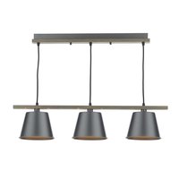 Arken 3Light Pendant Grey Distressed Wood 3 X E14 | LV1802.0008