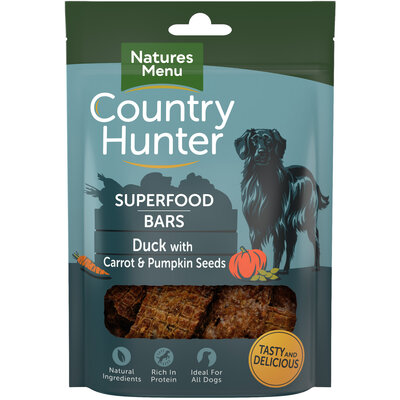 Natures Menu Country Hunter Superfood Bar Duck Dog Treat 7 x 100g