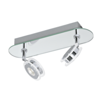 EGLO Agueda 1 Polished Chrome Twin Spot Wall Light LED 2x3.3w | LV1902.0038