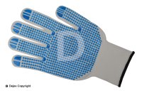 COTTON PVC DOT COATED WORK GLOVES - SIZE 10