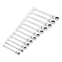 Draper, Hi-Torq® Metric Flexible Head Ratchet Combination Spanner Set 12pcs/Set