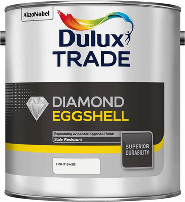 Dulux Trade Diamond Eggshell Light Base 2.5L Paint 5082936
