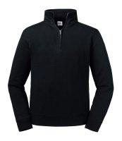 RUSSELL AUTHENTIC ZIP NECK SWEATSHIRT