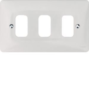 Hager Sollysta 3G Grid Plate White WMGP3