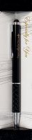 Pen With Cross Logo - Metal/Black   (35805)