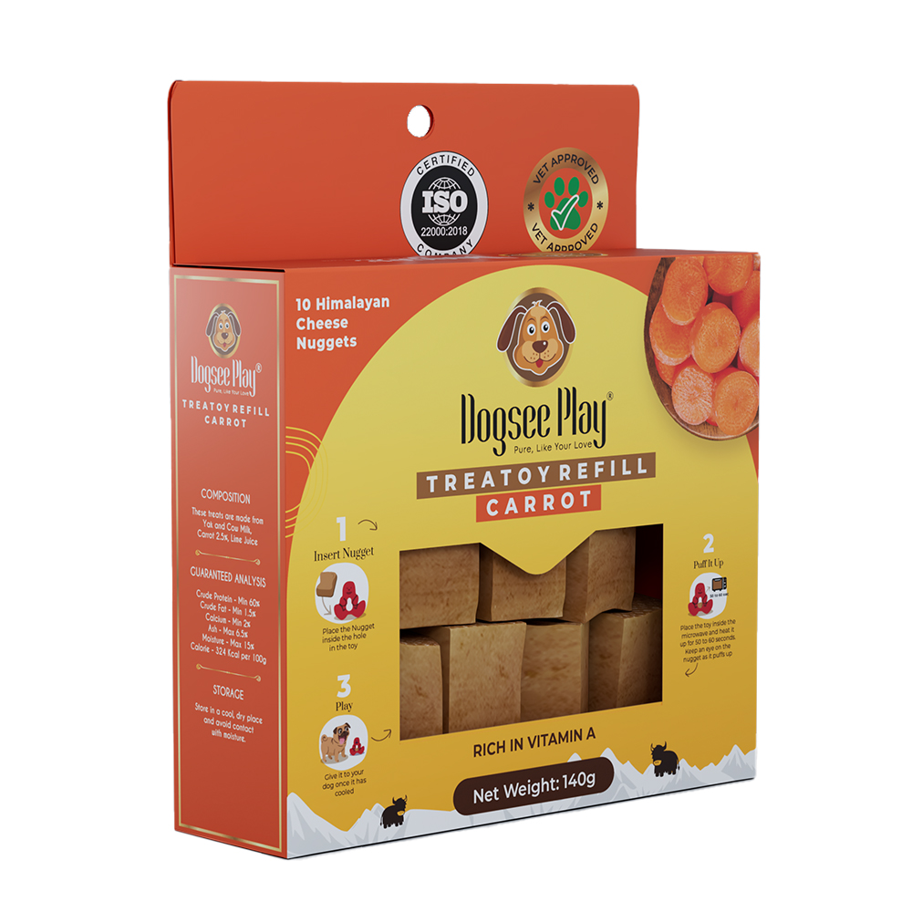 Dogsee Play Treatoy Refill Pack Carrot 10pcs 140gm