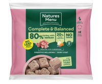 Natures Menu Frozen Dog Complete and Balanced 80-20 Turkey with Venison Nuggets 1kg