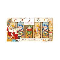 Elves workshop gift box of chocolate marzipan loaves (5 x 35g) 10x175g