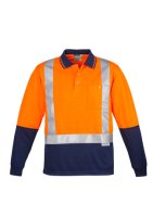 Syzmik Mens Hi Vis Spliced Long Sleeve Polo - Shoulder Taped