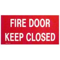 Fire Door, Keep Closed, 12"W x 6"H, Vinyl