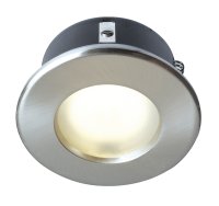 ROBIN SHOWER 50W mains voltage GU10 downlight, IP65, 83mm, Brush
