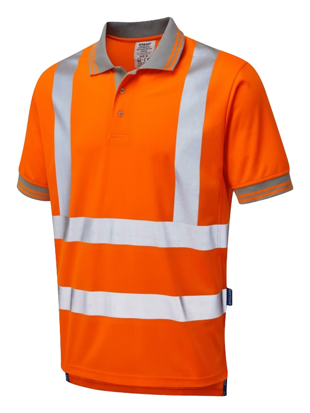 PULSAR&reg; Protect Short Sleeve Polo Shirt Orange - Recycled Content