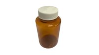 75ml PET AMBER TABLET VIAL SCREW CAP BOXED (100)