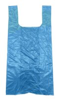 Vest style Carrier Bag 18MU - Blue 12 x 17 x 23"