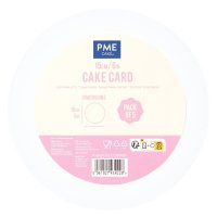 5 PACK ROUND CAKE CARDS WHITE (6") 