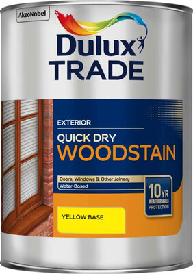 Dulux Trade Quick Dry Woodstain Yellow Base 1L Paint 5081989