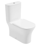PENA FULLY SHROUDED CLOSE COUPLED RIMLESS PAN & SOFT CLOSE SEAT