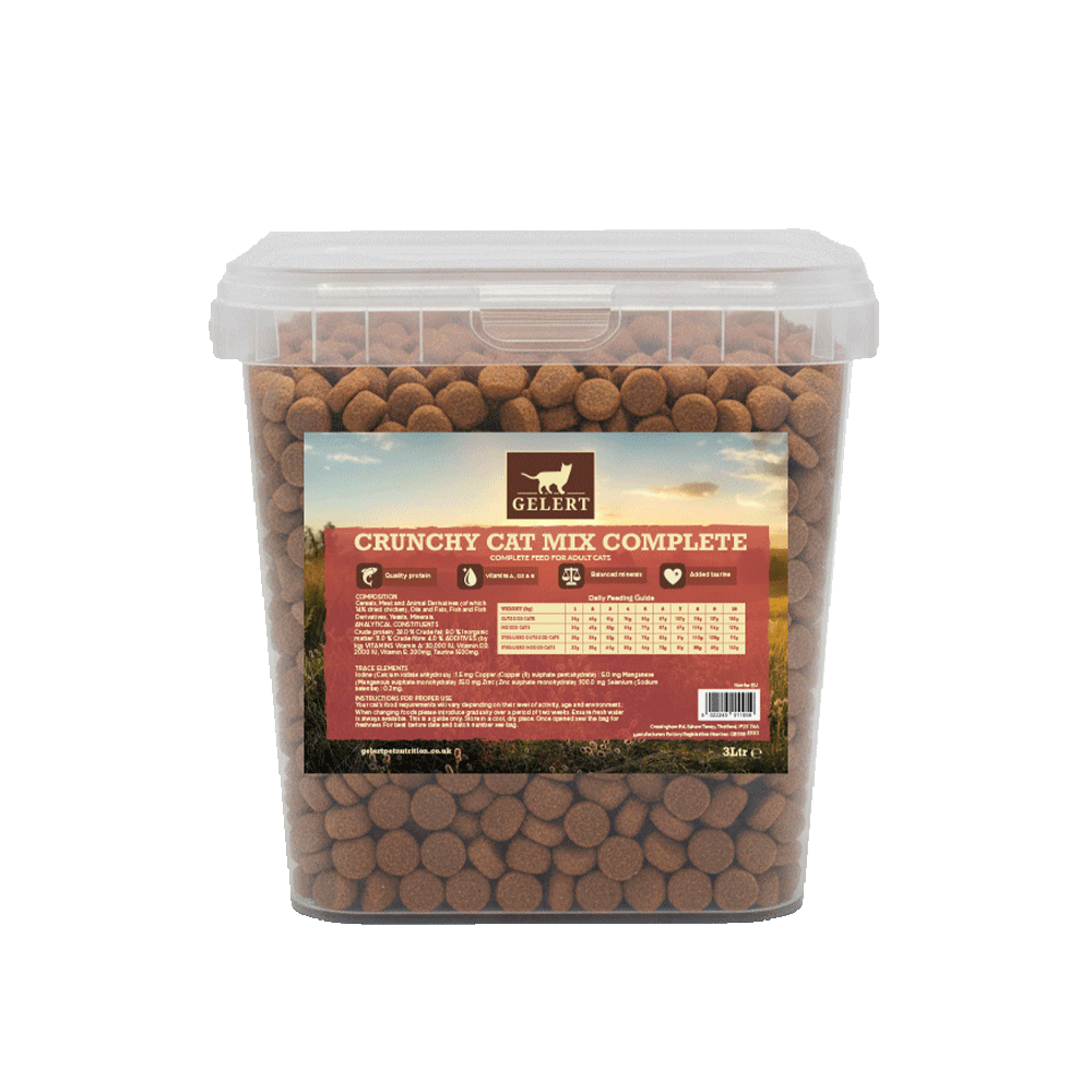 Gelert Crunchy Cat Mix Complete 3ltr Bucket