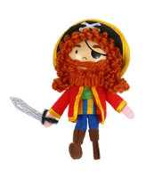 Long John Silver Wooden Head Finger Puppet .