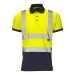 Supertouch Hi-Vis Two-Tone Short Sleeve Polo Shirt, Yellow/Navy