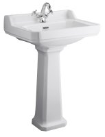FITZROY 595MM BASIN 1 TAP HOLE, EXCLUDING PEDESTAL