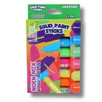 Solid Paint Sticks - Neon Colours (6 piece)