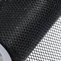 Glitter Honeycomb Net On Roll Black - 15 x 10m