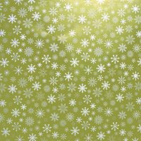 PAPER GOLD WITH WHITE SNOWFLAKES METALLIC