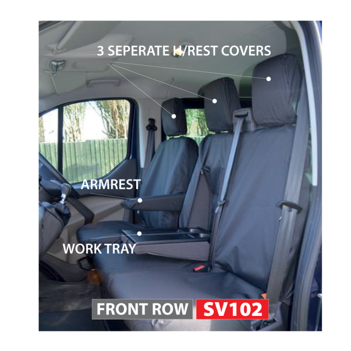 Ford Custom Seat Covers (Front Row 3 Seater) 2013 - 2023