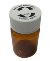 25ml PET AMBER TABLET VIAL CHILD RESISTANT BOXED (250)