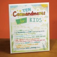 Wood Plaque/10 Commandments/Children  (AG56970)
