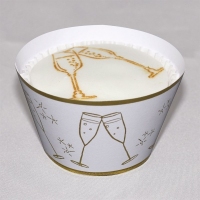 2291 CUPCAKE WRAP-CHAMPGNE-WH/GLD12pk